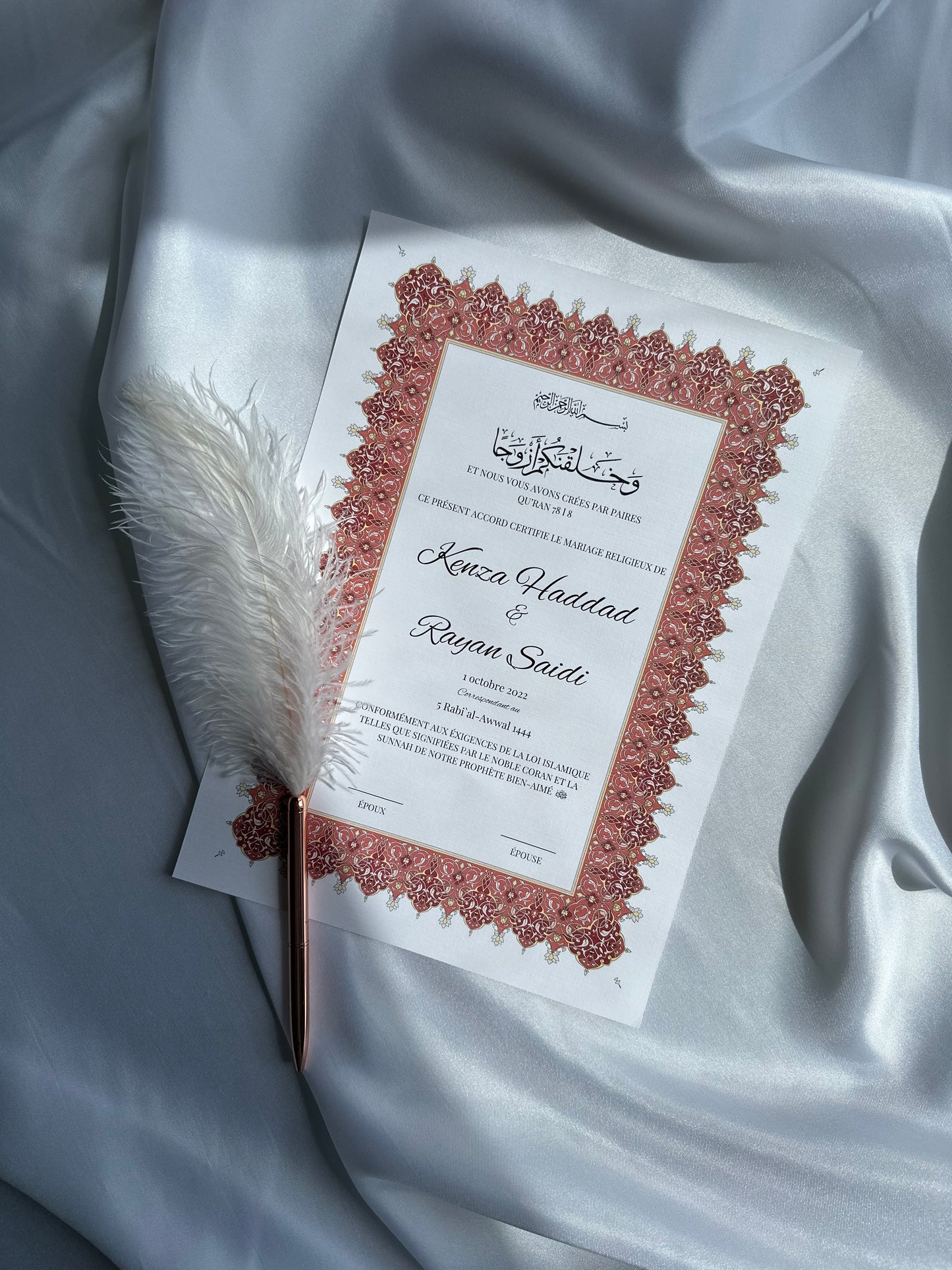 Certificat de mariage - Red