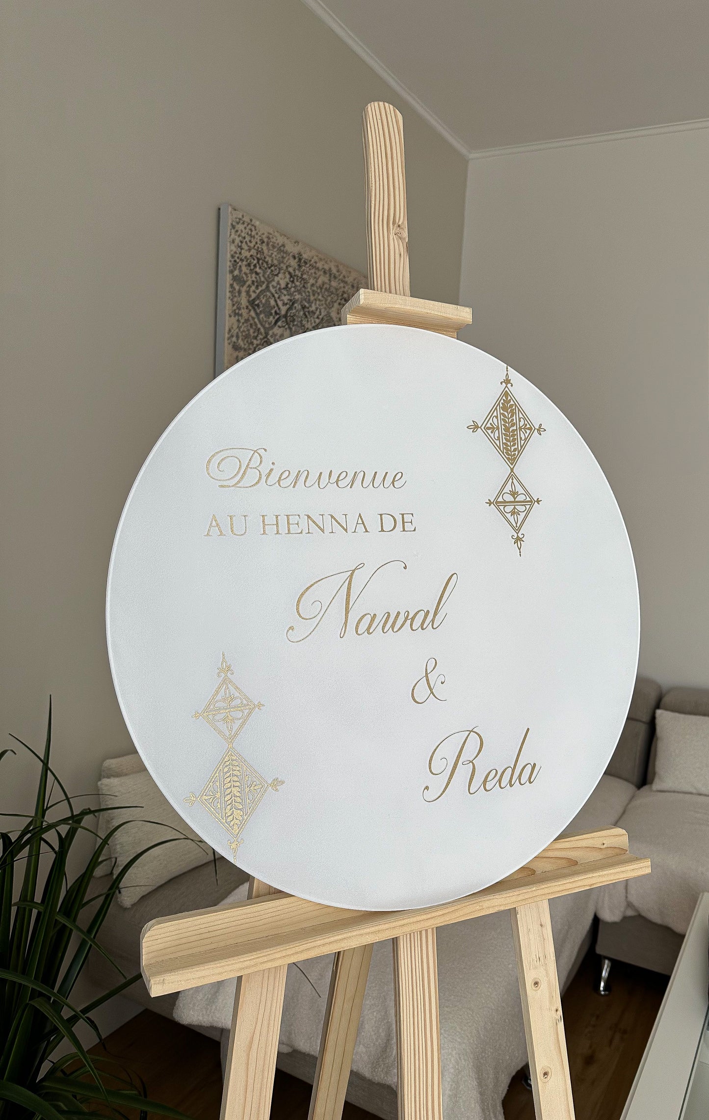 Panneau de bienvenue henna - Nawal