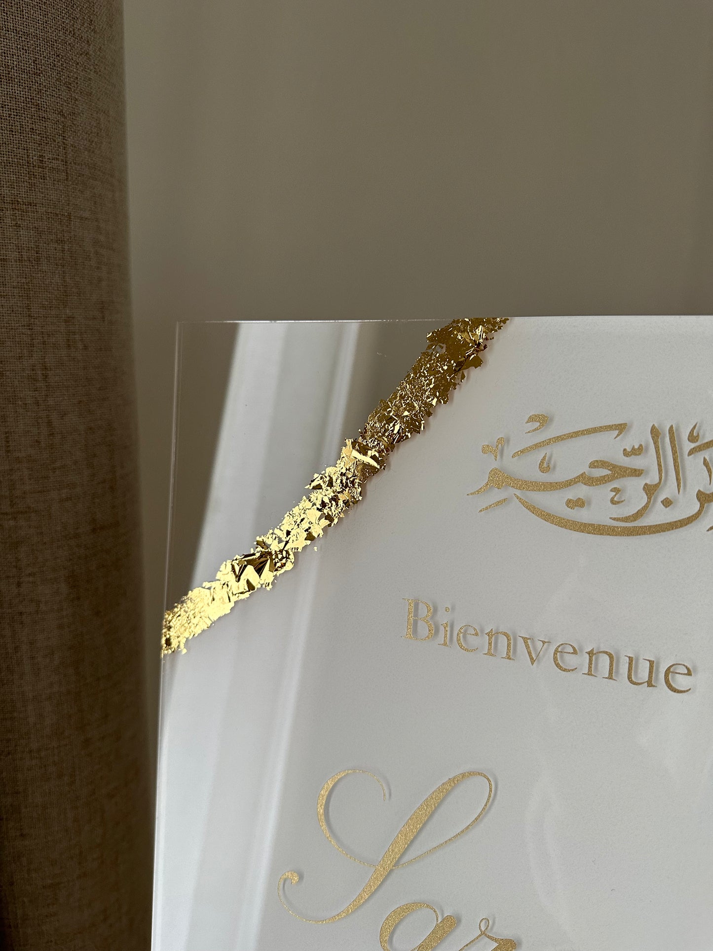 Panneau de bienvenue - Luxury Gold